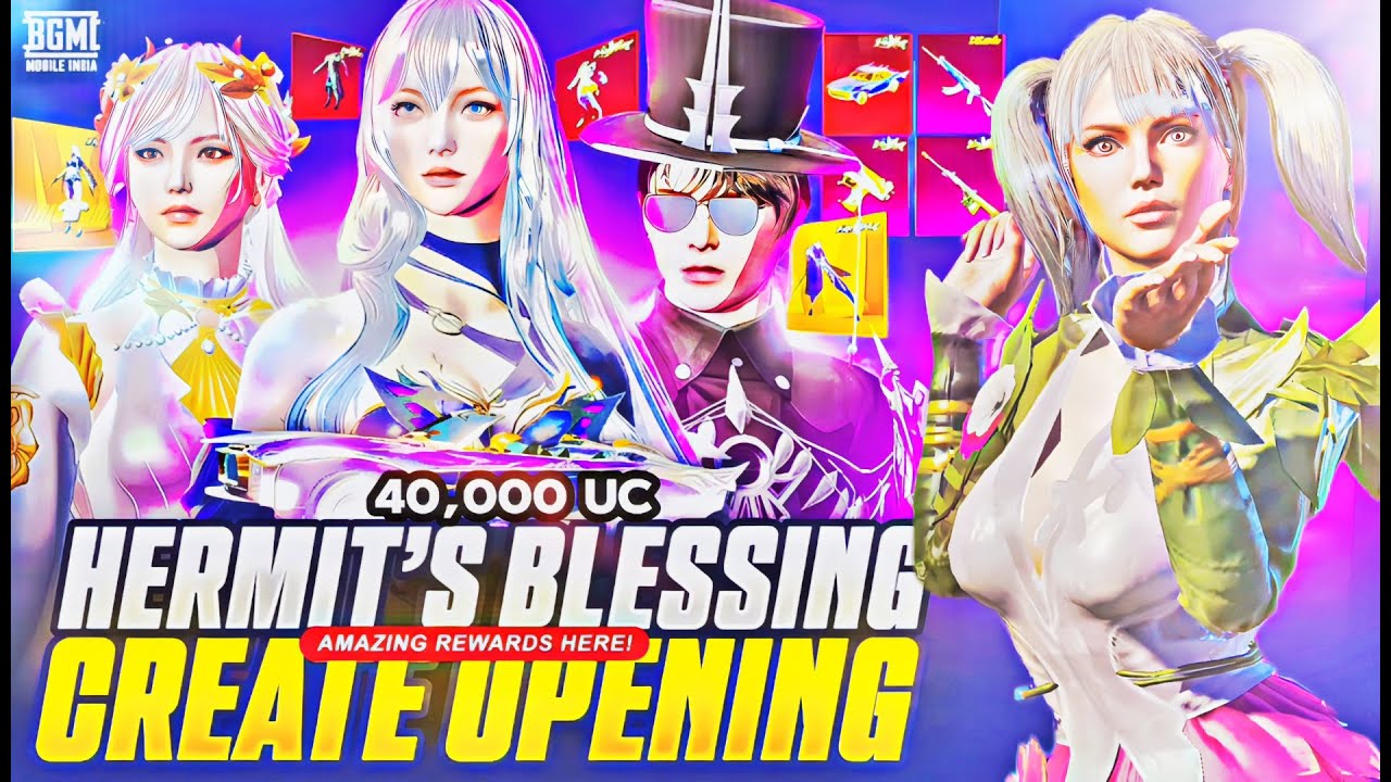 I GOT😯SHOCKED LUCKIEST CREATE OPENING OF  THE HERMIT’S BLESSING ULTIMATE SET+🔥ROYAL PASS GIVEWAY🎁