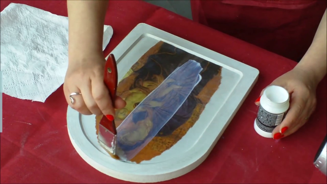 Tutorial - Icoana pe lemn cu Decoupage