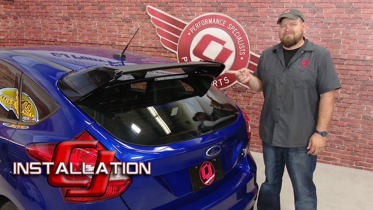 Focus ST Ford Performance Rear Spoiler Kit '2016 Focus RS Style' Shadow Black 2012-2016 Installation