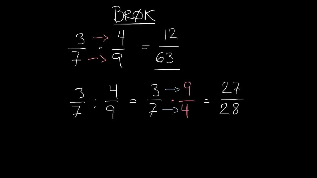 Brøk - Multiplikasjon og divisjon