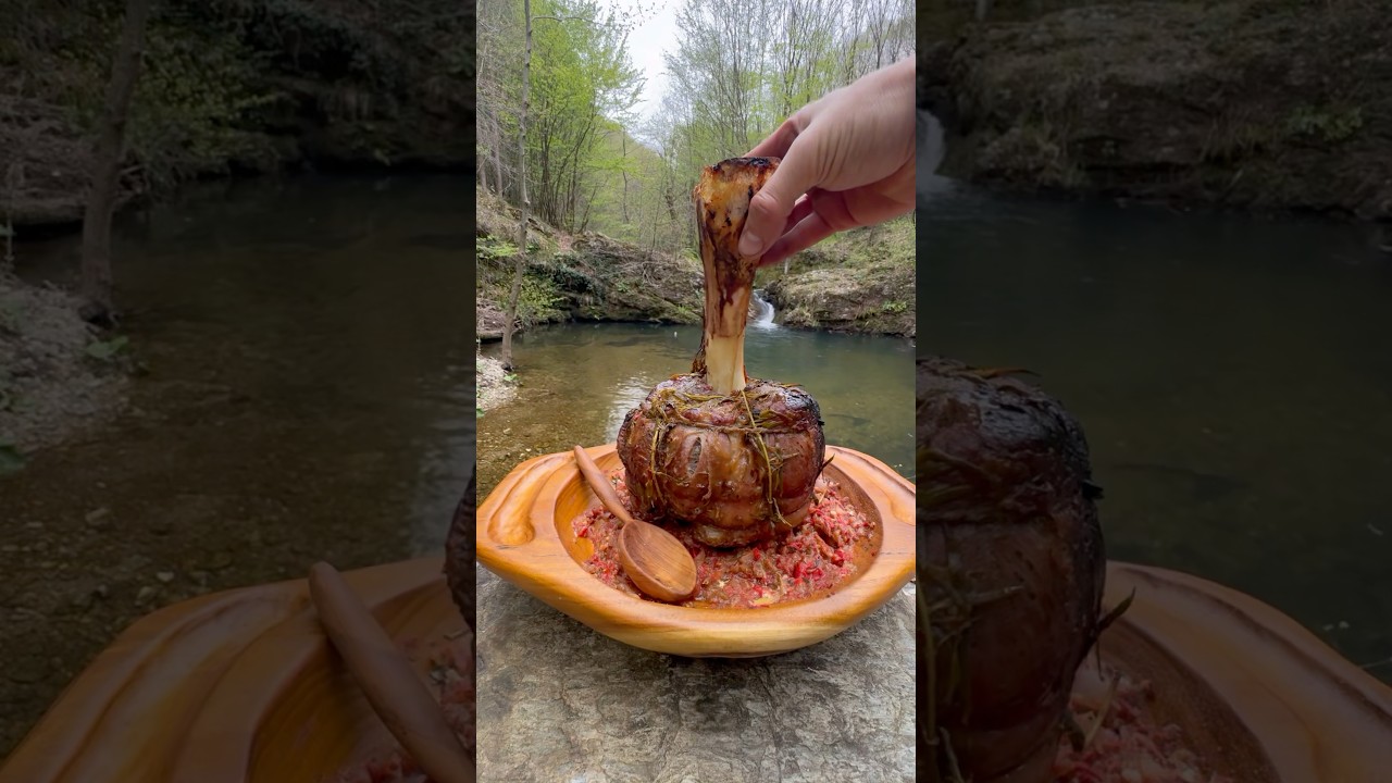 &Ccedil;AMURDA İLİKLİ DANA İNCİK PİŞİRME? 🍖 - cooking beef shank with marrow in mud