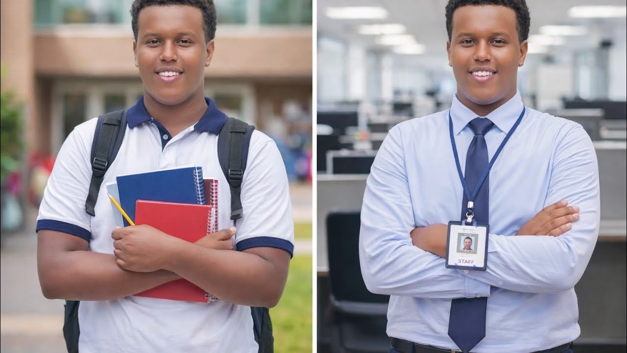 Muuqaalkaan waxuu kahadlayaa anigu kumaan ahay arday ama shaqaale?