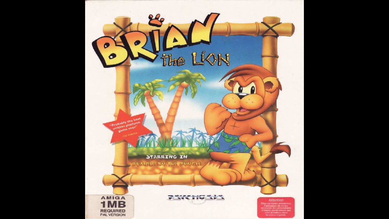 BRIAN THE LION STARRING IN RUMBLE IN THE JUNGLE (Amiga / Amiga AGA)