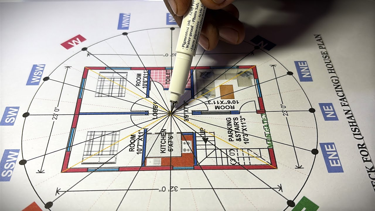 Vastu Check Ishan Facing 23 x 32 House Plan | 736 Sqft 82 Gaj / New Home 68 sqm (S NO 2698)