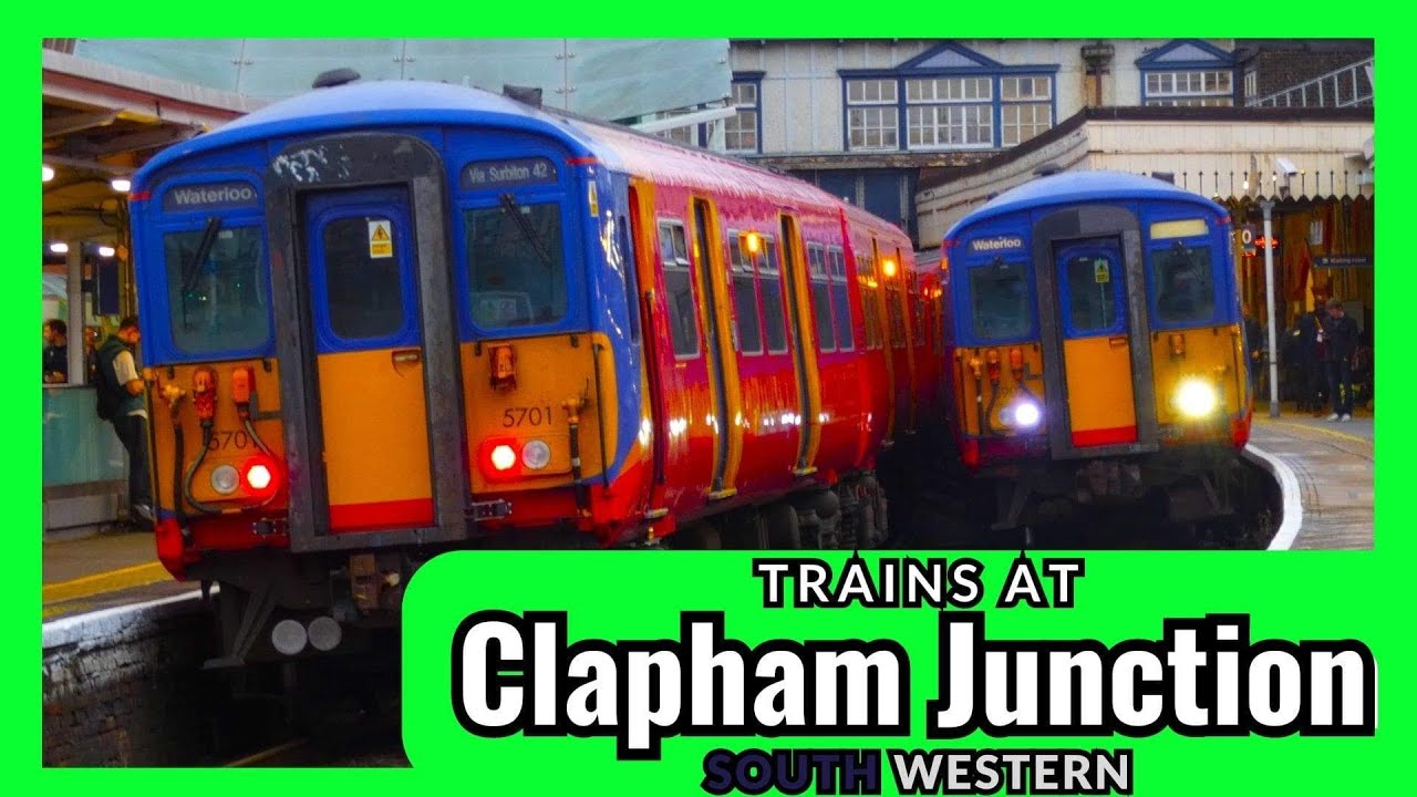 RUSH HOUR Trains at Clapham Junction, SWML - 10.4.24