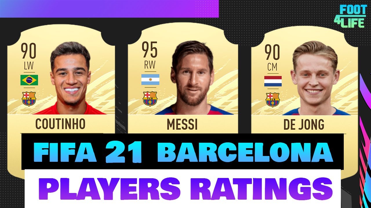 FIFA 21 I FC BARCELONA PLAYER RATINGS😱🔥 IFT ; MESSI,COUTINHO,DE JONG,etc..