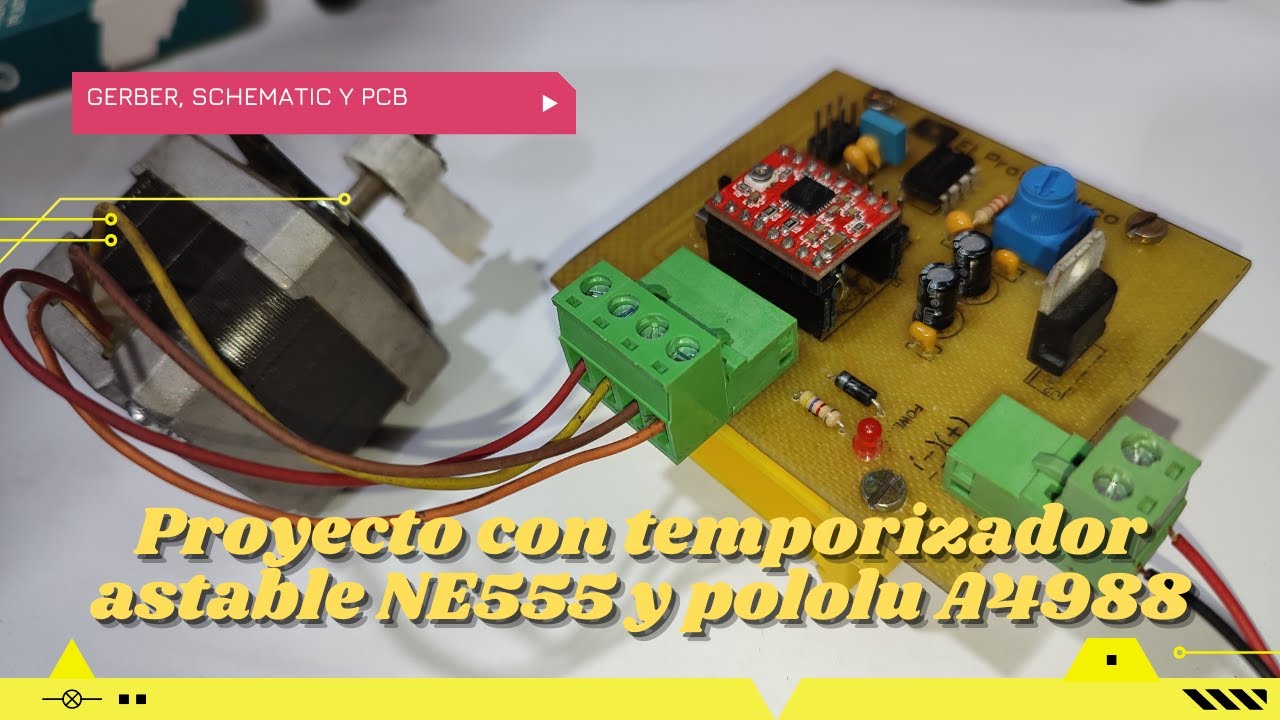 ⚡ Proyecto del temporizador astable NE555 y pololu A4988 para motor paso a paso