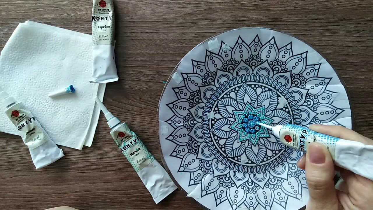 Мастер класс по точечной росписи тарелки