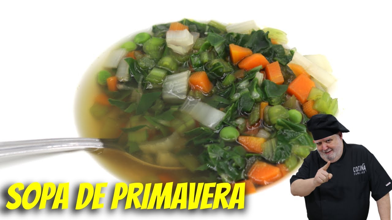 Sopa de primavera ligera y estimulante