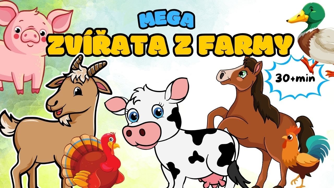 🐷 ZVÍŘATA z FARMY - MEGA KOMPILACE | Zvuky zvířat pro děti| Stíny zvířat z farmy 🐣 Video pro děti 🐝