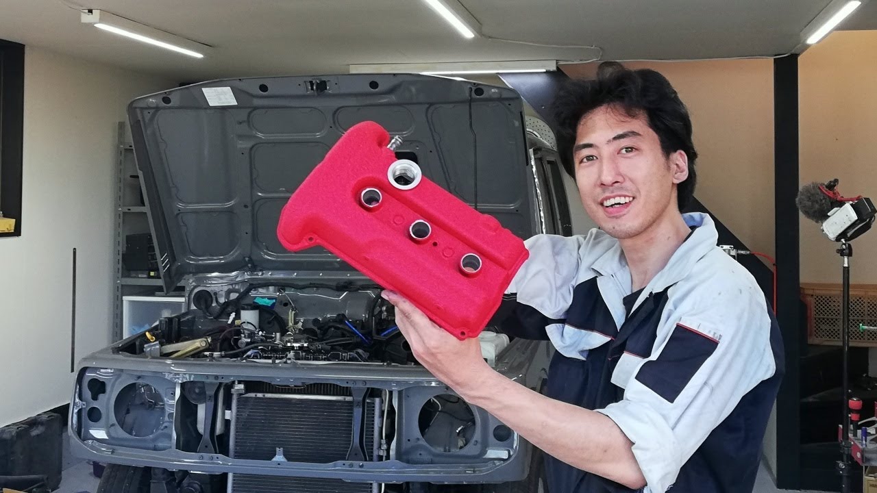 塗っただけでスポーツカー！気持ちは100馬力UPのヘッドカバー結晶塗装【ジムニーレストア番外編】