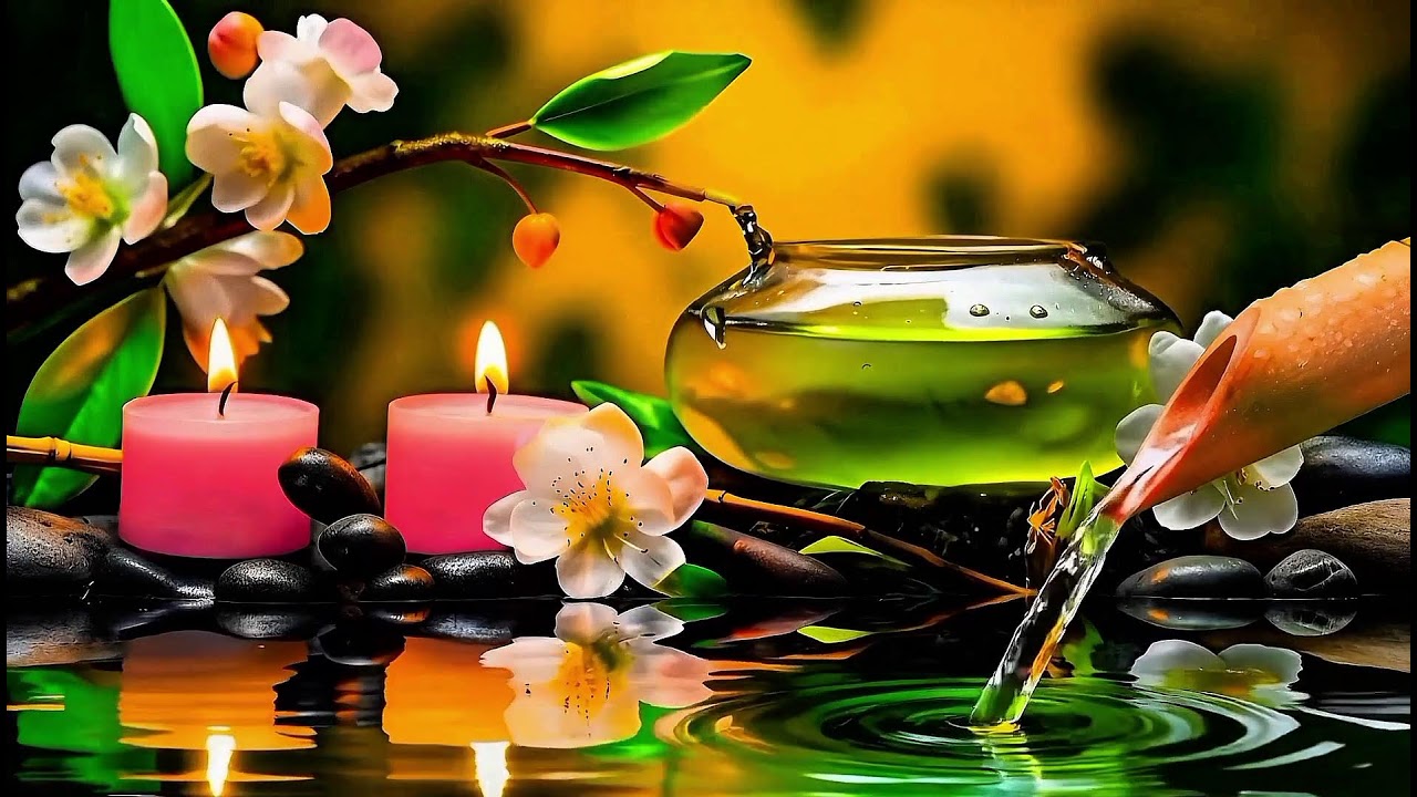 Healing Spa Music - Gentle Meditation, Nature Harmony & Bamboo Water Flow