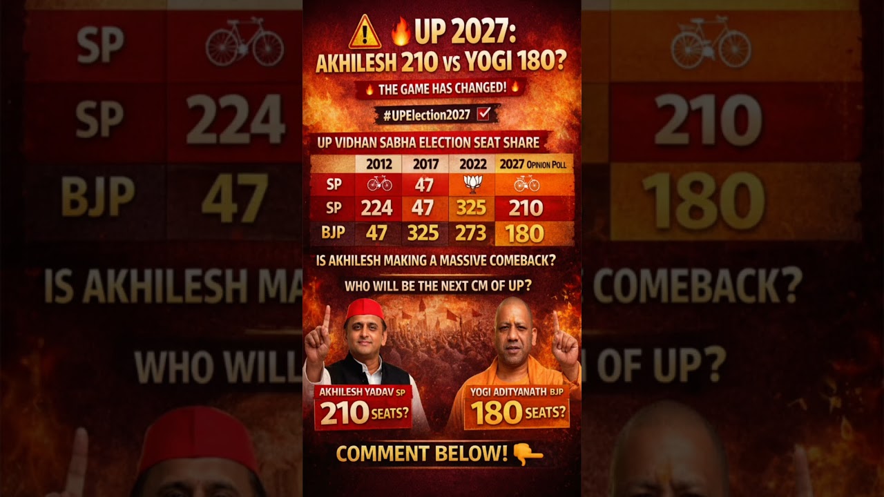 UP Election 2027 Survey: Who is Winning? #UPPolitics #Yogi vs #Akhilesh #bjp #uppolitics #news