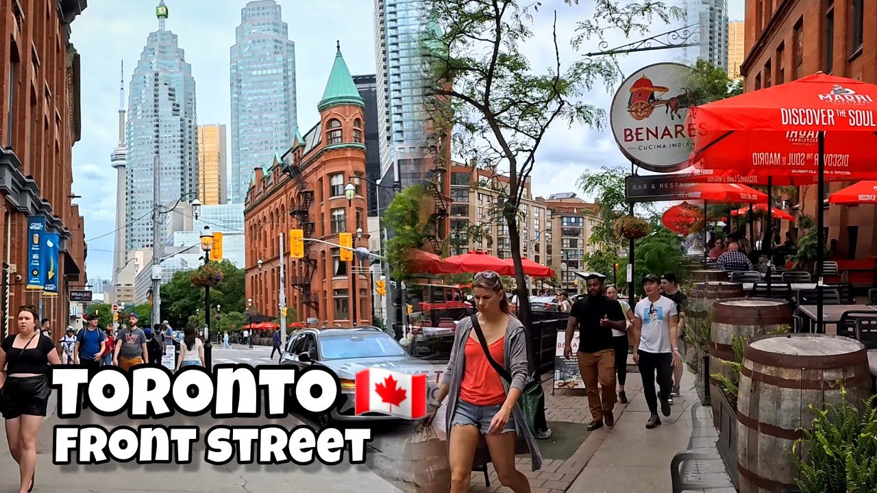 Toronto Walking Tour, Front Street Downtown Toronto Canada 🇨🇦 4K