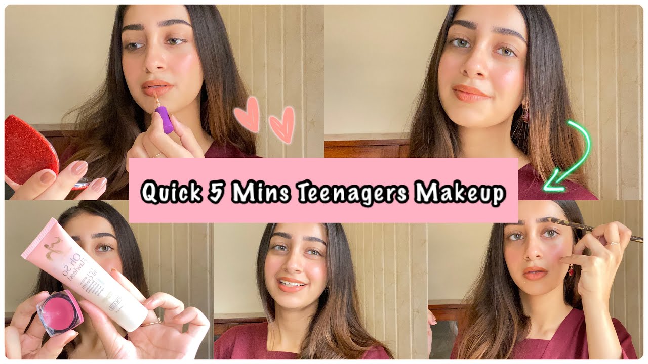 Easy 5 Min Teenagers Makeup Tutorial | Teenagers Makeup Look | Hajra Asad