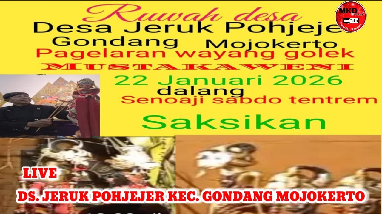 LIVE SENI TRADISIONAL WAYANG GOLEK DALANG KI SENO AJI DS JERUK POHJEJER GONDANG MOJOKERTO