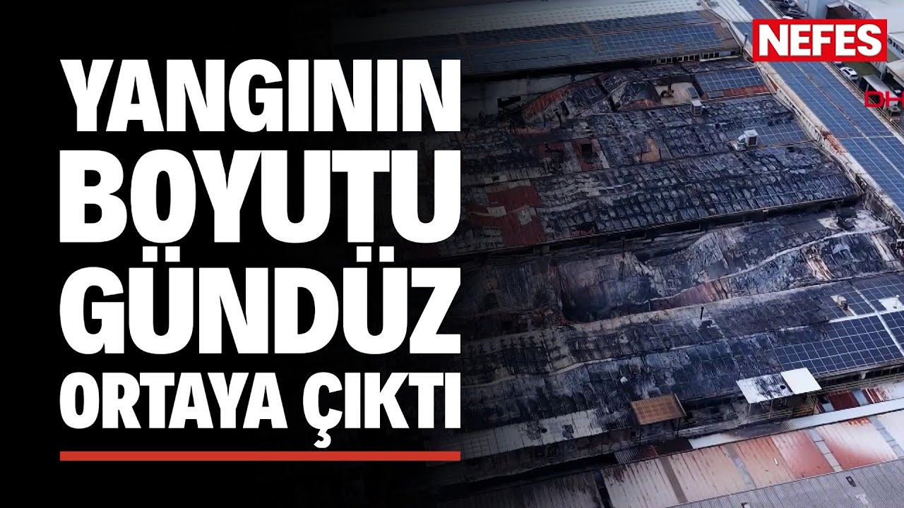 Bursa'da fabrika yangını: Boyutu g&uuml;n ağarınca ortaya &ccedil;ıktı