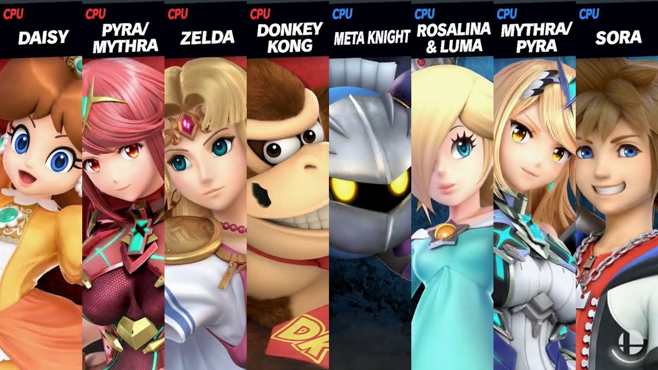Super Smash Bros. Ultimate - Team Daisy vs Team Meta Knight