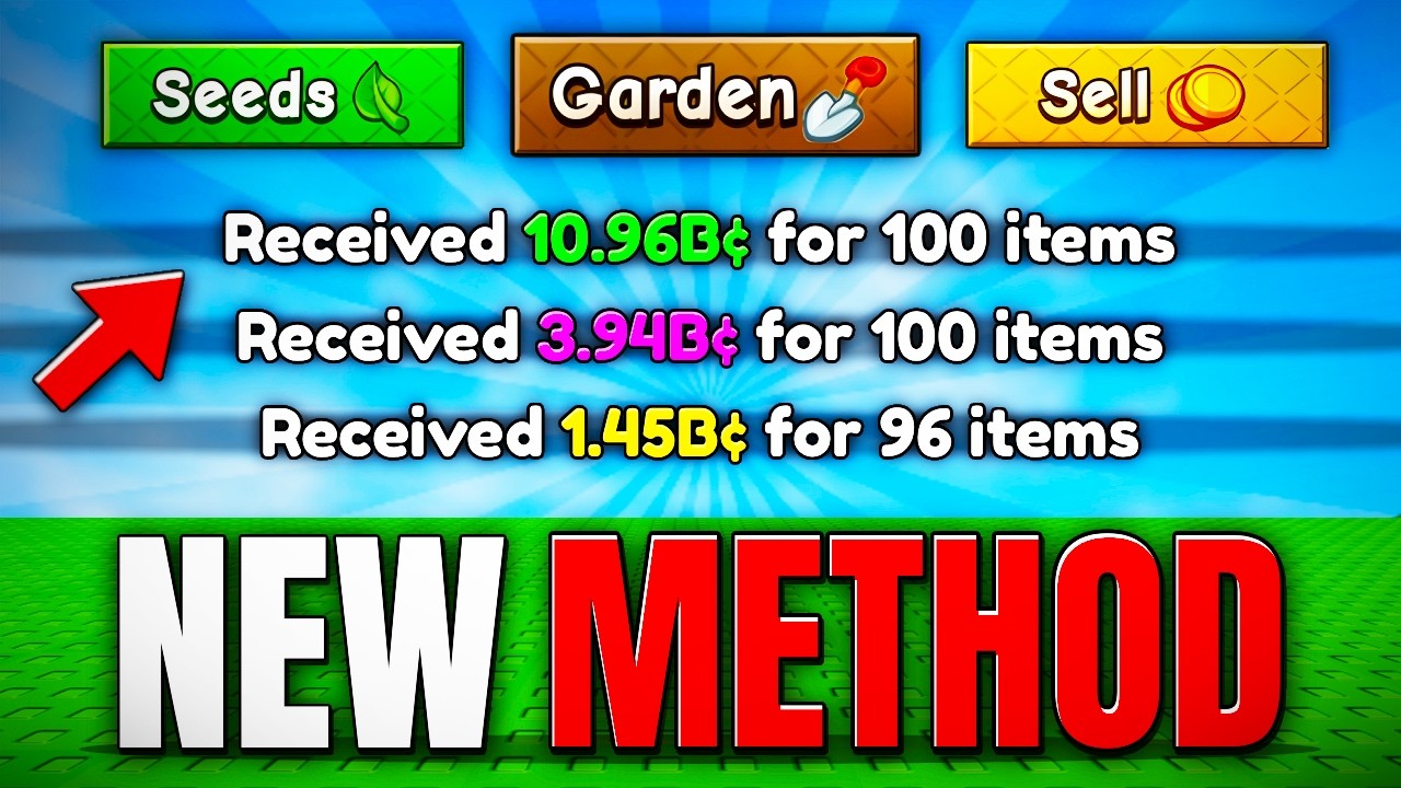 НОВЫЙ МЕТОД из обновления для БЫСТРОГО фарма ДЕНЕГ в Grow a Garden 2..