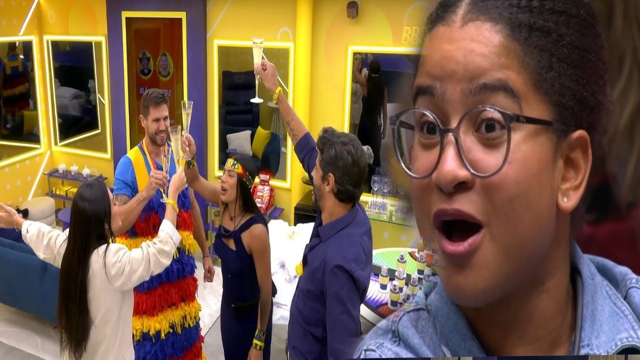 Jordana Cawboy e Jonas Comemorando e Milena Reage Deu Rum #bbb26 