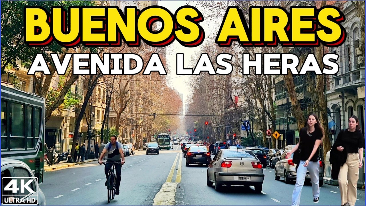 【4K】AVENIDA LAS HERAS - PASEO por el CORAZÓN de PALERMO y RECOLETA, Buenos Aires | Walking Tour
