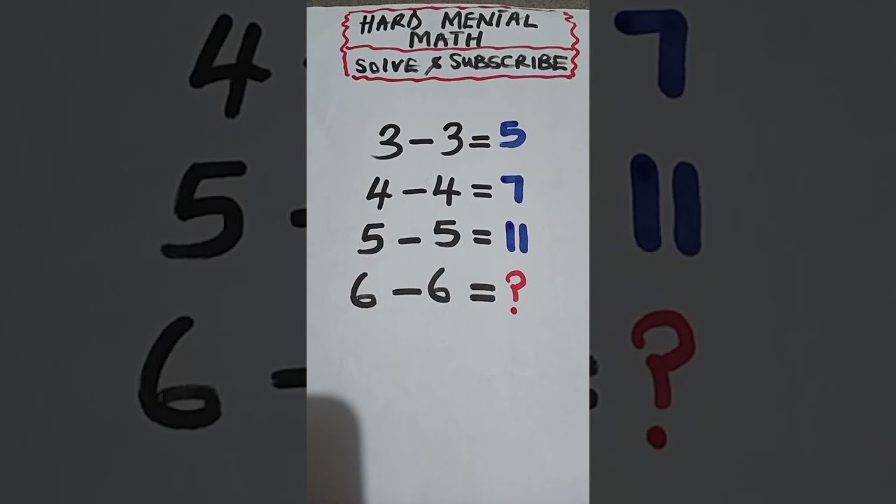 Mental Math Quiz Test Challenge 10thjanb#MentalMath#BrainChallenge#LiveQuiz#MathPuzzle#iq#Math#short