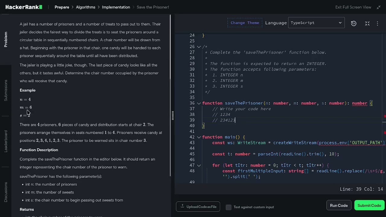 [35] HackerRank: Save the Prisoner | Step-by-Step Solution