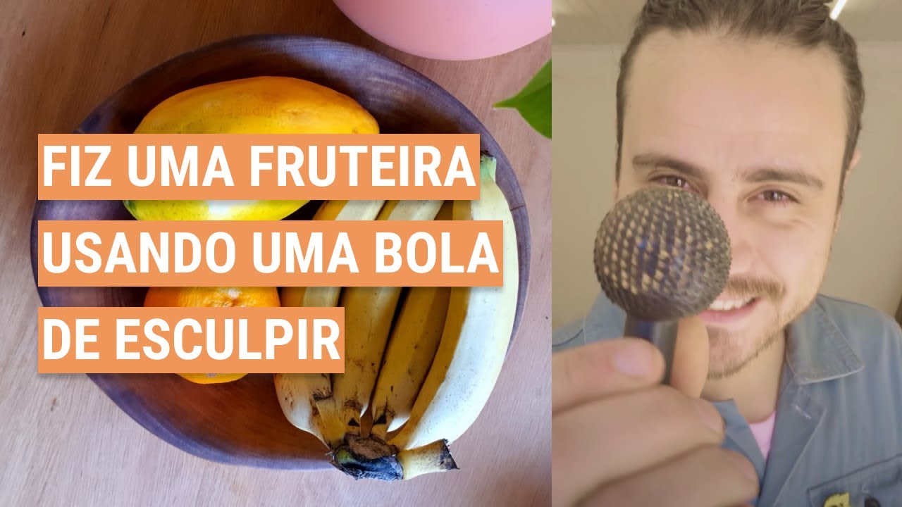 Fiz uma FRUTEIRA usando uma bola de esculpir | Ale De Apê Novo