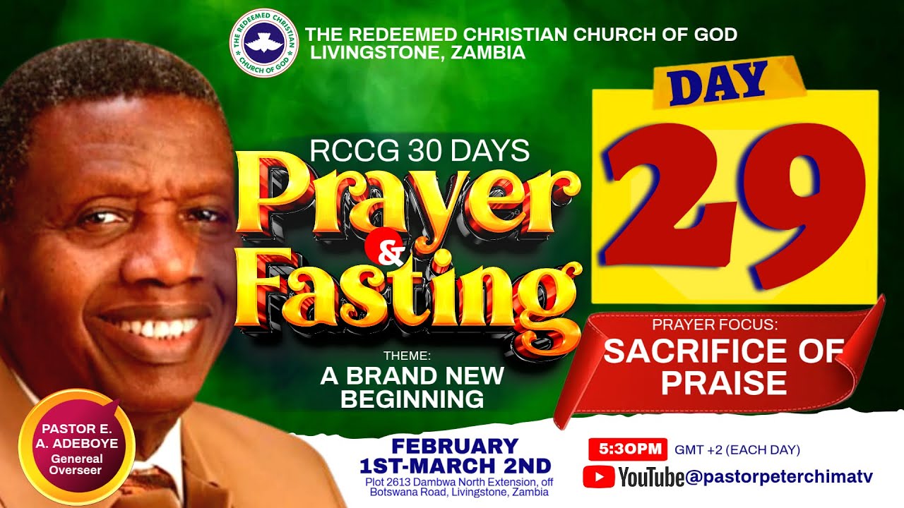 DAY 29 OF THE 30 DAYS II RCCG 2026 FASTING AND PRAYERS II PST PETER CHIMA II 29TH FEB. 2026