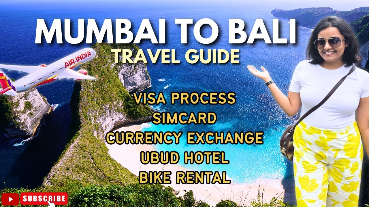 Mumbai to BALI UBUD by Air India| Flight Experience - Simcard- Currency Exchange -Bike Rental & Cost