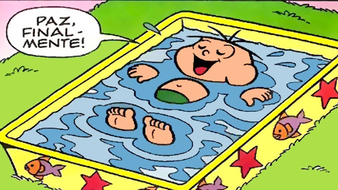 CEBOLINHA DE BOA NA PISCINA - QUADRINHOS M&Aacute;GICOS