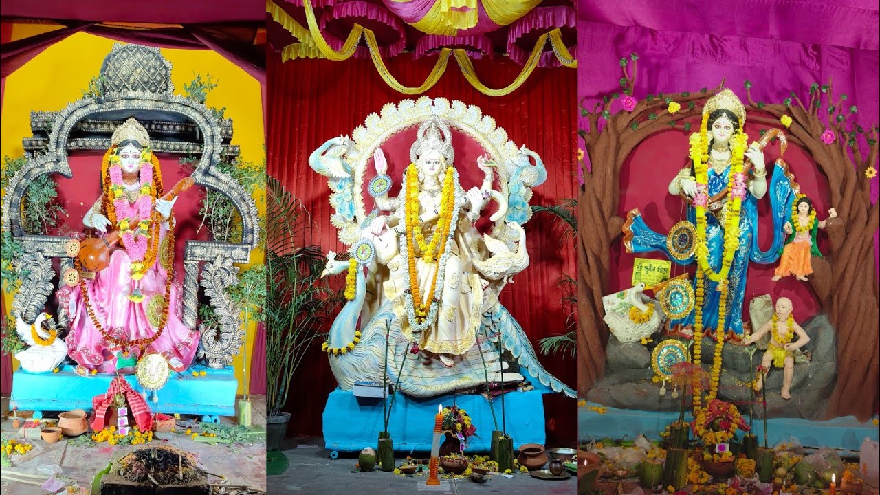 সরস্বতী পুজোর দিন ঠাকুর দেখা ও মেলায় ঘোরা। #saraswatipuja  #maasaraswati  #mela #viralvideo