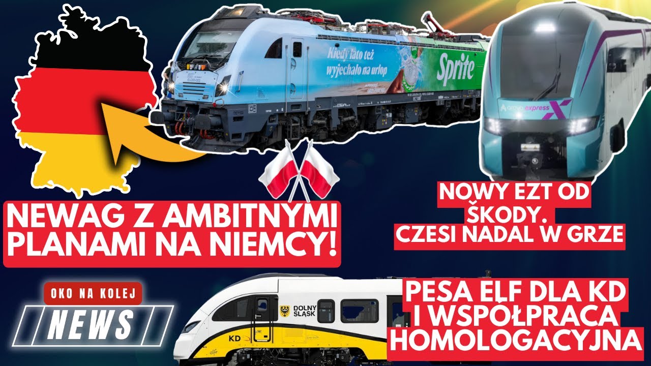 NEWAG z planami na Niemcy, Dwa pociągi na jednym torze, Skoda z EZT na 200 km/h, Kolejne Elfy z PESY