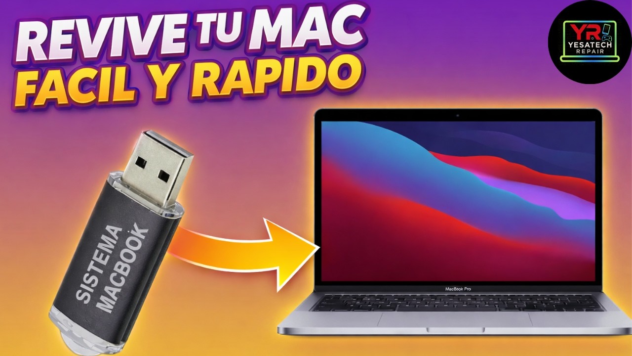 COMO INSTALAR SISTEMA OPERATIVO A TU MACBOOK CON USB FACIL Y RAPIDO #yesatechrepair #apple #macbook