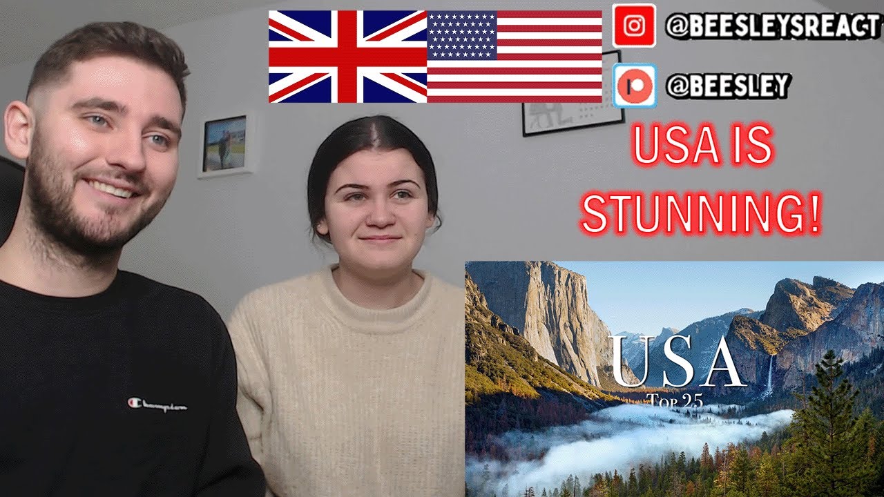 British Couple Reacts to Top 25 Places To Visit In The USA *WOW*