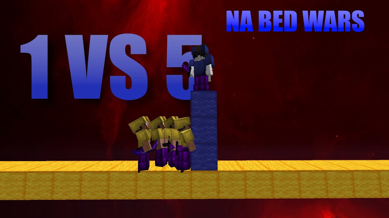 Ja VS pięciu WIDZÓW na BED WARS