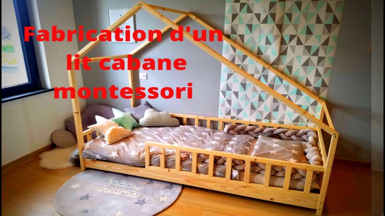 DIY lit cabane Montessori en bois à bas prix , faire sois même diy
