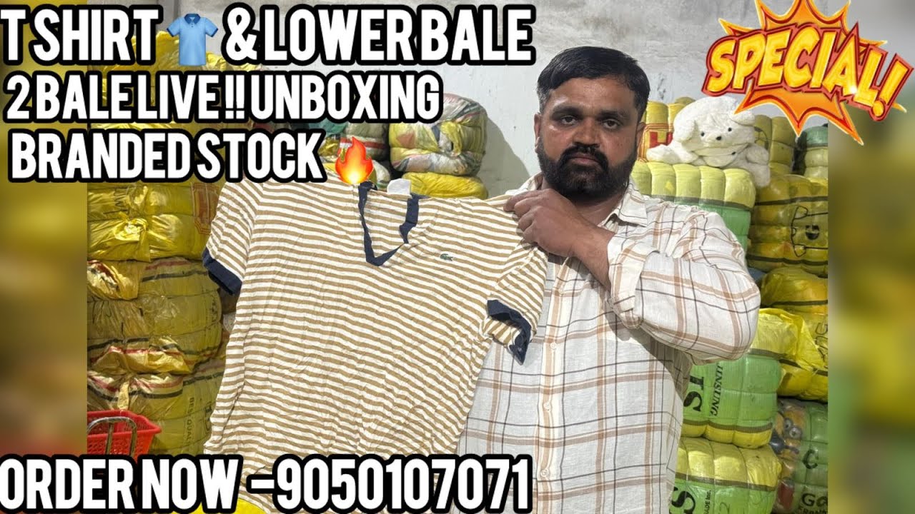 T SHIRT 👕 & LOWER BALE | 2BALE LIVE!! UNBOXING 💥| ORDER NOW -9050107071