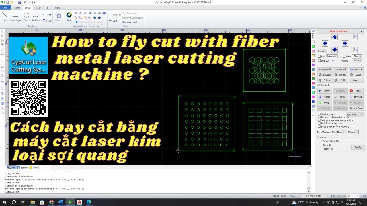 Cypcut: How to fly cut with fiber metal laser cutting machine? | Hướng dẫn cắt bay tr&ecirc;n m&aacute;y laser