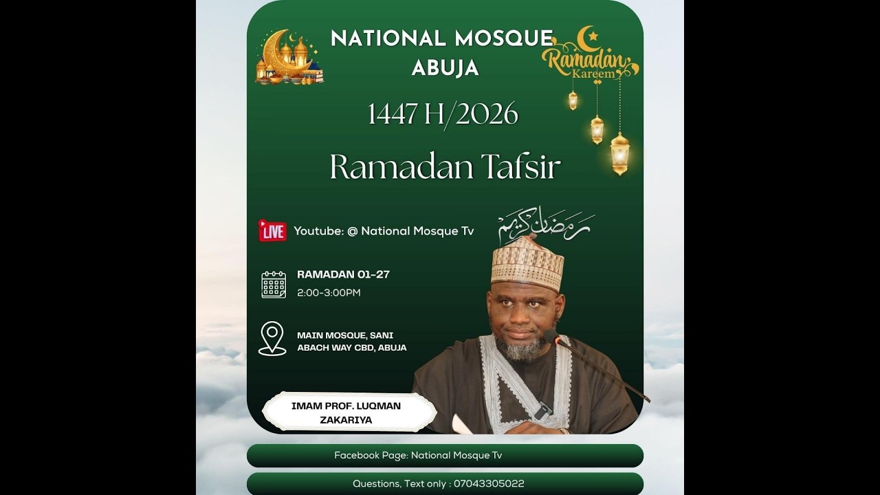 1447AH / 2026 Ramdan Tafsir Day  1 English By Prof  Luqman Zakariya mp4