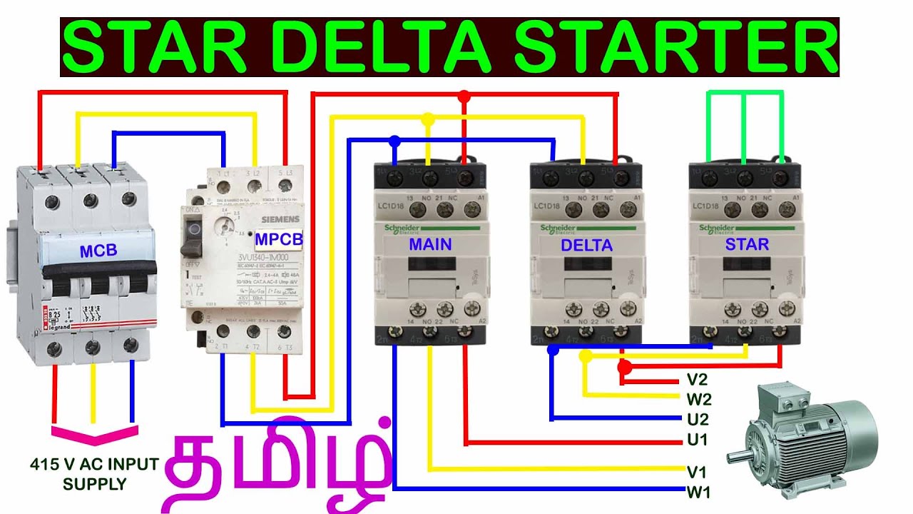 Star Delta Starter in தமிழ் || Power & Control circuit explain in தமிழ்