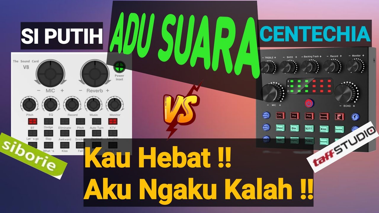 ADU SUARA SOUNDCARD V8 PRO SI PUTIH VS CENTECHIA