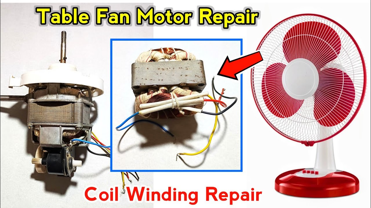 Table Fan Motor Coil Repair 💯% Work | Fan Humming Sound Not Running / 5 Wire Connection