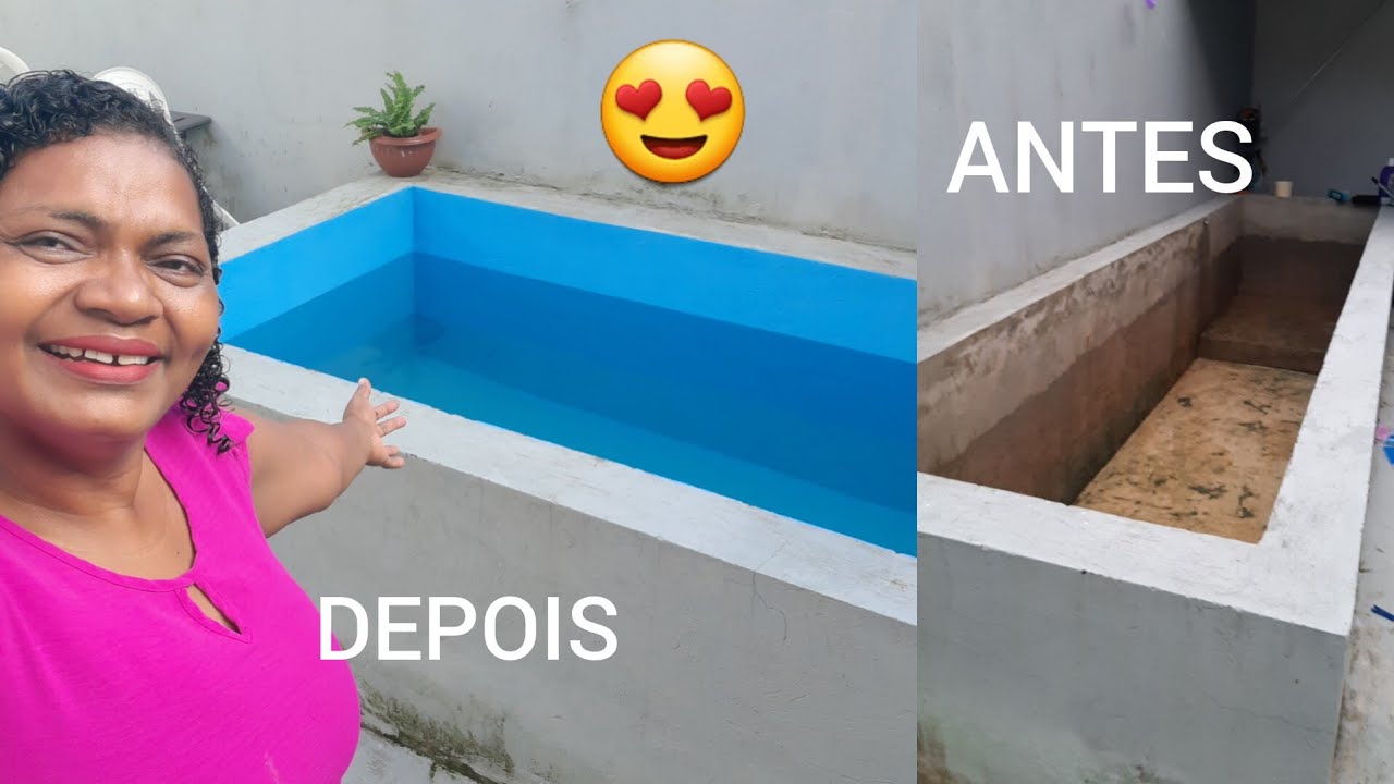 PINTAMOS A PISCINA DE ALVENARIA