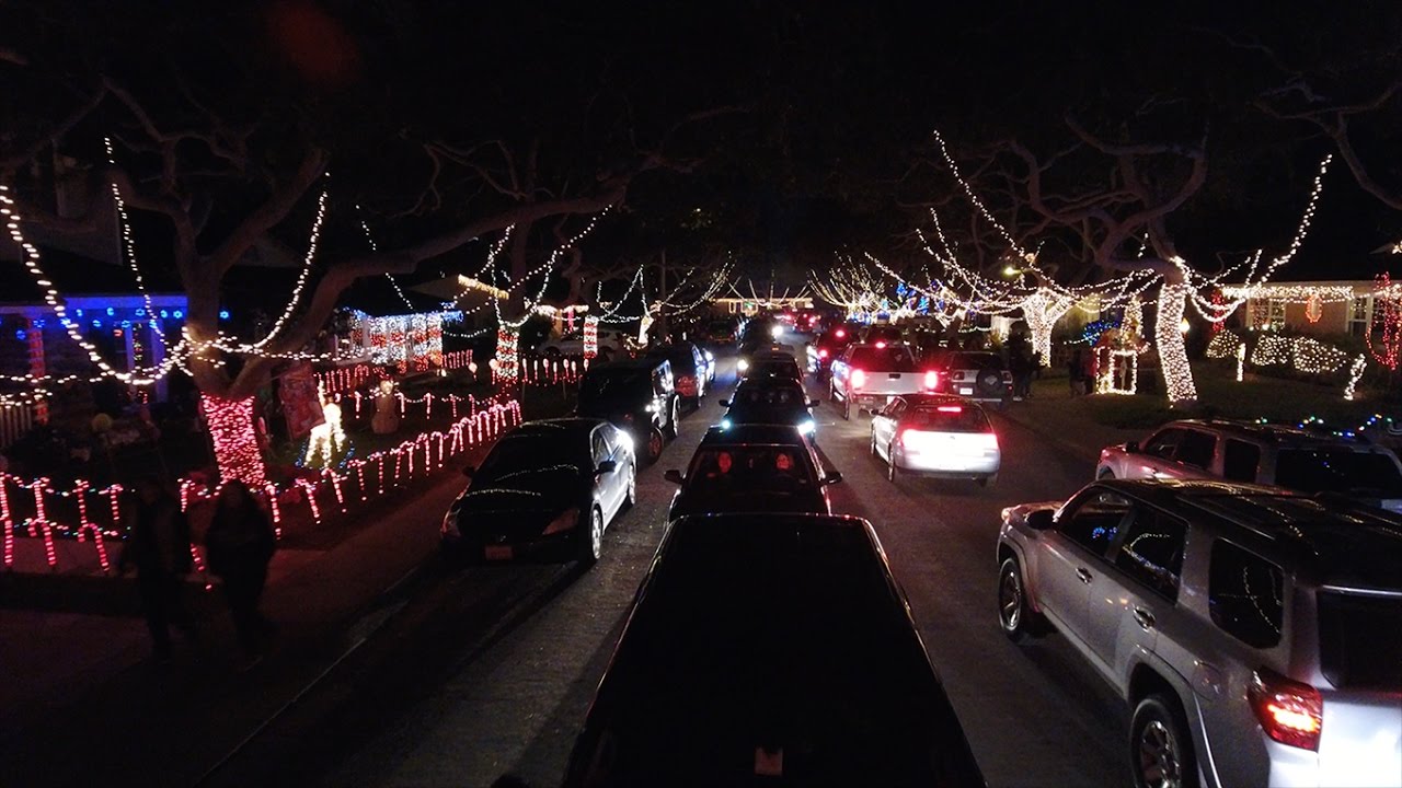 DRONE VIEW OF CANDY CANE LANE | TORRANCE, CA