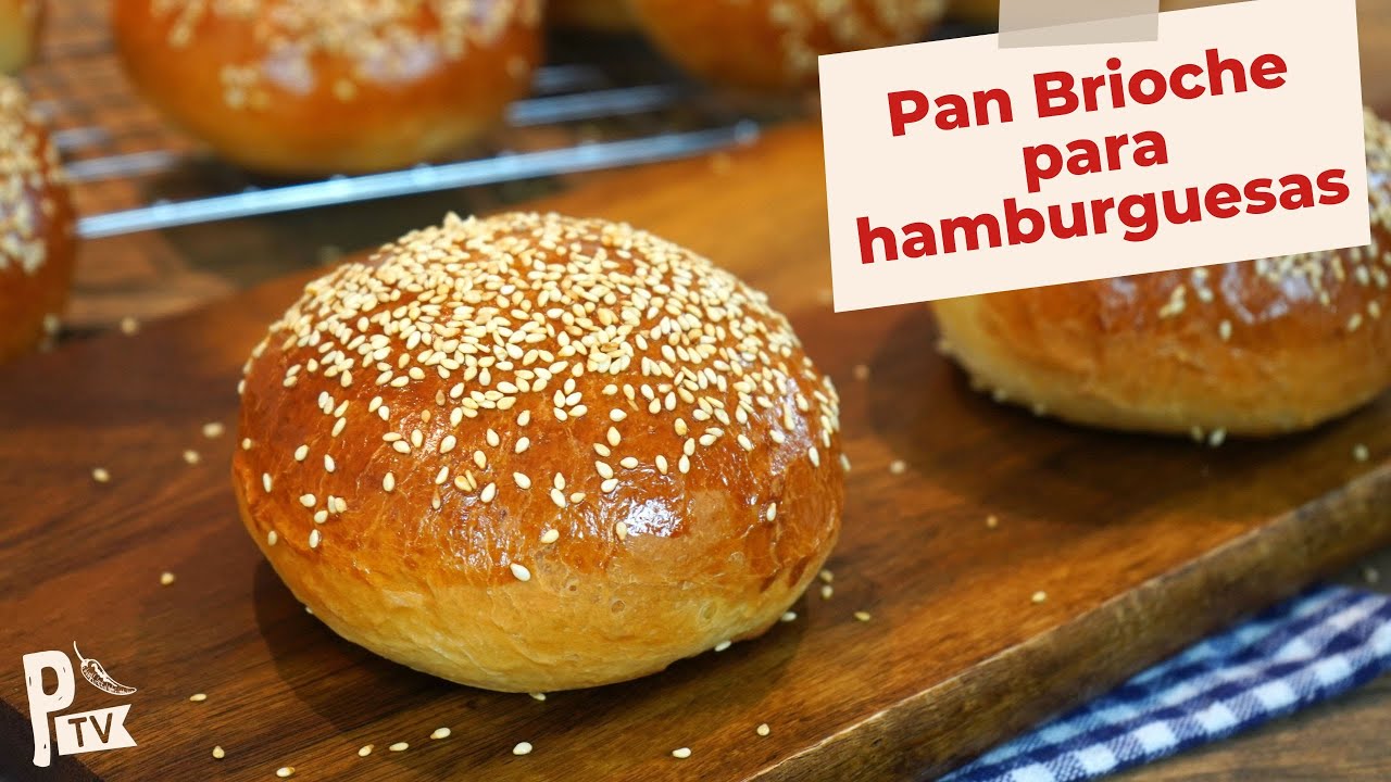 Pan brioche para hamburguesas | Pimienta TV