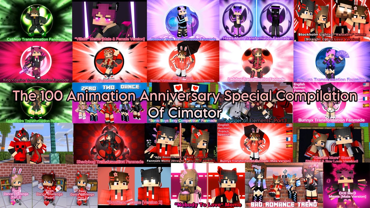 “100 Animation Anniversary of Cimator“ | Cimators Animation Compilation - Minecraft Animations