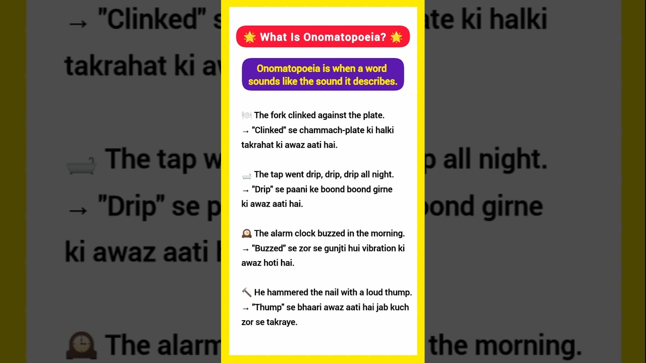 🍳 Onomatopoeia | When Sizzle, Pop & Clink Cook Up the Scene | Short 
