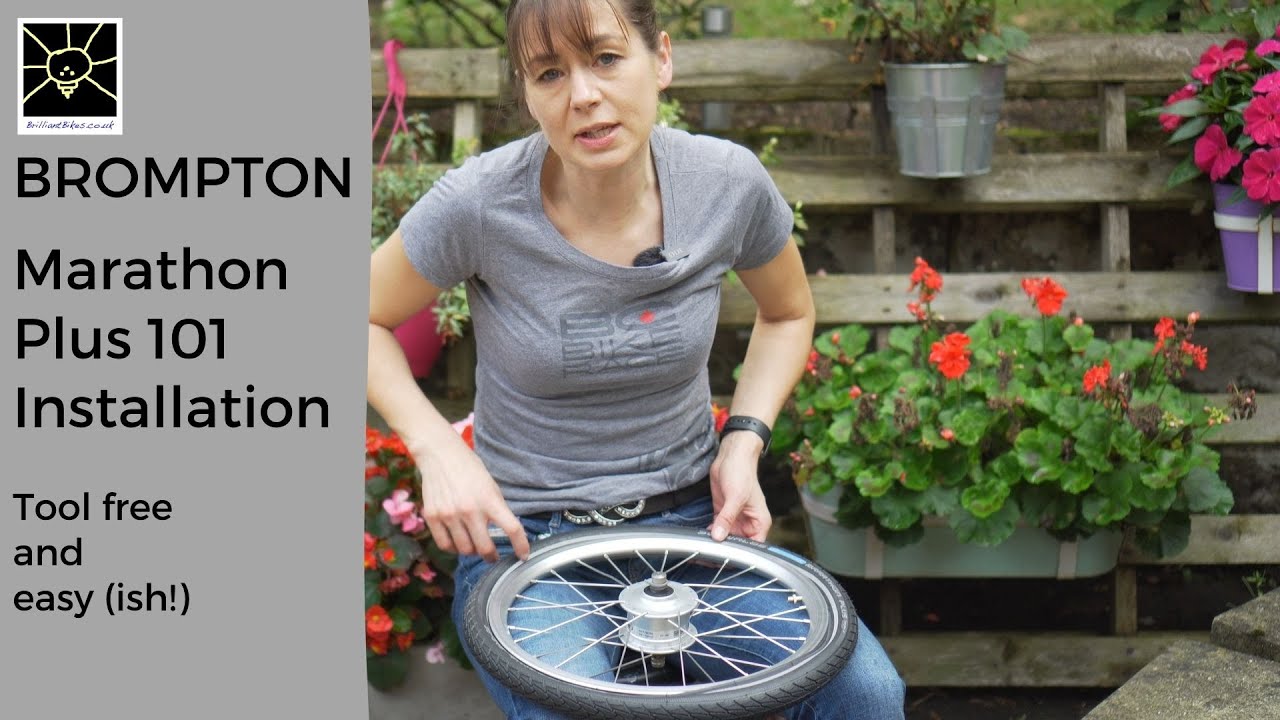 Brompton Marathon Plus 101 — установка без инструментов