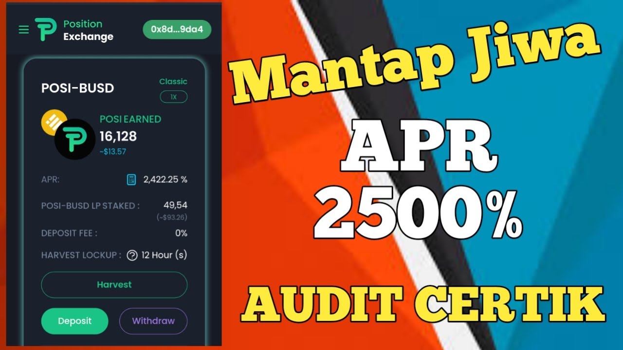 Staking Position APR 2500% .! Audit Certik